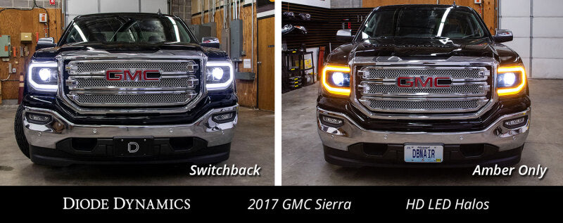 Diode Dynamics GMC Sierra LED Halos Switchback 16-18 Sierra 1500