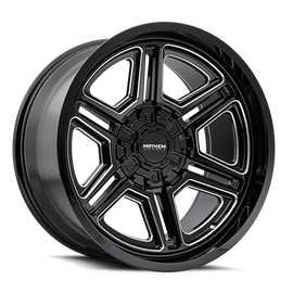Mayhem 8117 Hermosa 20x10 / 5x127 BP/ -25mm Offset / 87mm Hub Black/Milled Wheel