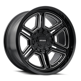 Mayhem 8117 Hermosa 20x9 / 5x127 BP/ 18mm Offset / 87mm Hub Black/Milled Wheel