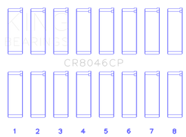 King Engine Bearings Porsche M 48.00/M 48.50 (Size +0.25mm) Connecting Rod Bearing Set