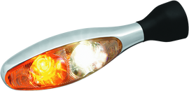 Kuryakyn Micro 1000 Clear Lens White/Amber Chrome