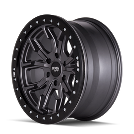 Dirty Life 9303 DT-1 17x9/5x114.3 BP/-12mm Offset/72.6mm Hub Matte Gunmetal Wheel - Beadlock