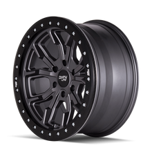 Load image into Gallery viewer, Dirty Life 9303 DT-1 17x9/5x127 BP/-38mm Offset/78.1mm Hub Matte Gunmetal Wheel - Beadlock