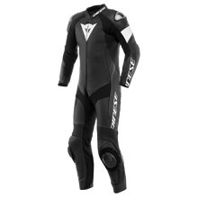 Load image into Gallery viewer, Dainese Tosa 1PC Leather Suit Perforated Black/Black/White Size - 48