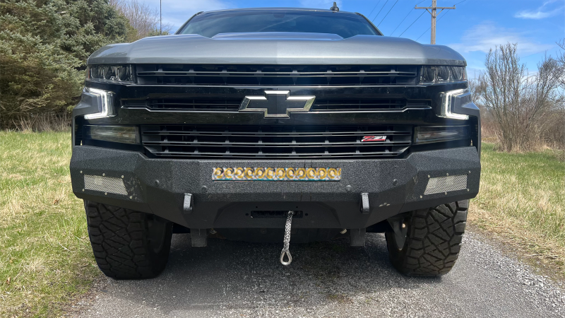 Fishbone Offroad 19-21 Chevrolet Silverado 1500 Rockfish Front Bumper - Black Texture