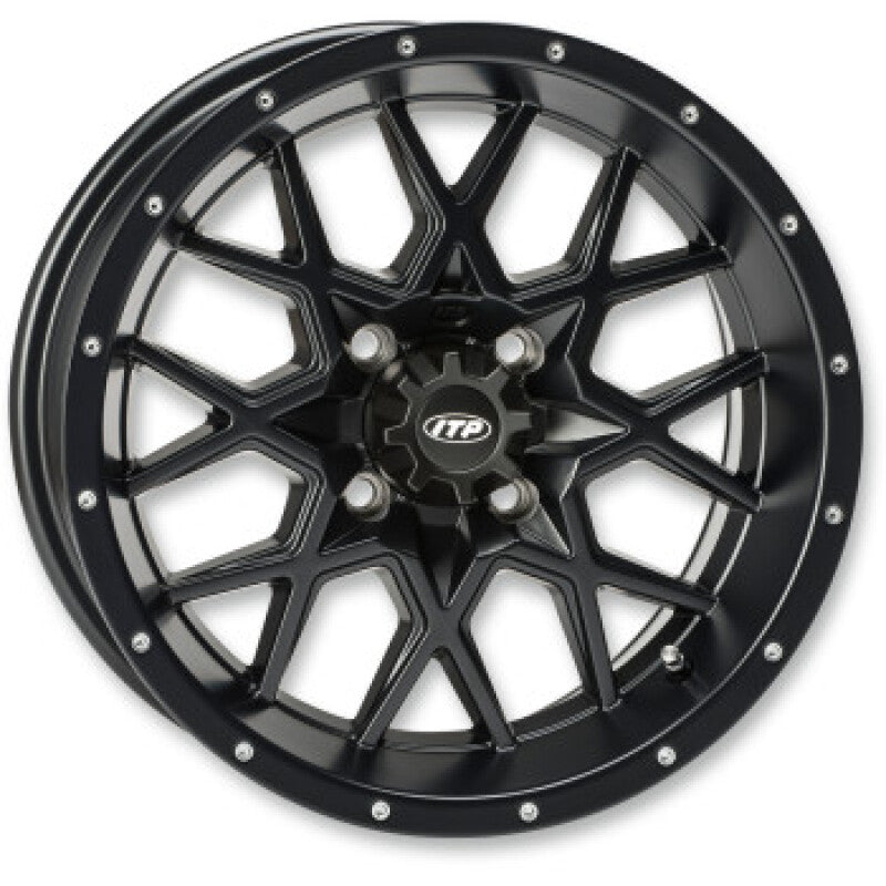 ITP Hurricane 15x7 / 5x4.5 BP / 6+1 Offset Gloss Black Wheel