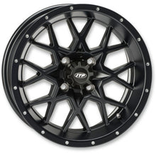 Load image into Gallery viewer, ITP Hurricane 15x7 / 5x4.5 BP / 6+1 Offset Gloss Black Wheel