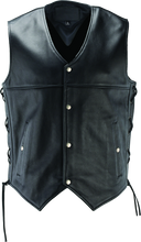 Load image into Gallery viewer, Kuryakyn Leather By River Road Old Skool Leather Vest Black - 3XL