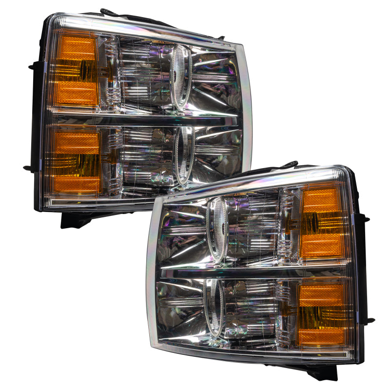 Oracle Lighting 07-13 Chevrolet Silverado Pre-Assembled LED Halo Headlights-Red SEE WARRANTY