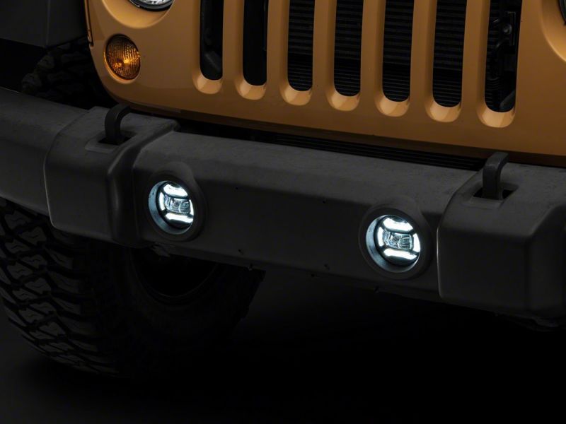 Raxiom 07-18 Jeep Wrangler JK Axial Series 4-In LED Fog Lights- Clear