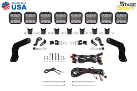 Diode Dynamics 17-24 Can-Am Maverick X3 SS5 Pro CrossLink Roof Lightbar Kit - Yellow Combo