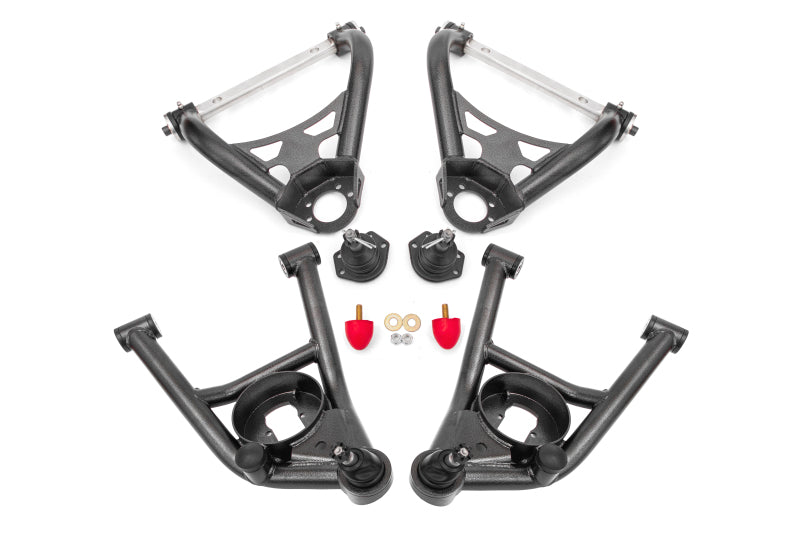 BMR 64-72 GM A-Body Non-Adjustable A-arm Kit - Black Hammertone