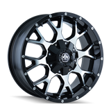 Mayhem 8015 Warrior 20x9 / 8x165.1 BP / 18mm Offset / 124.1mm Hub Gloss Black Milled Wheel