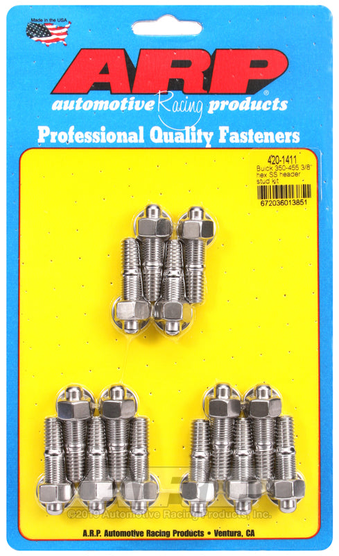 ARP Buick 350-455 3/8in SS hex header stud kit