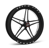 Race Star 63 Pro Forged 15x3.50 Lug Mount 5x4.75 BC / 2.25in. BS Wheel - Black Anodized/Machined