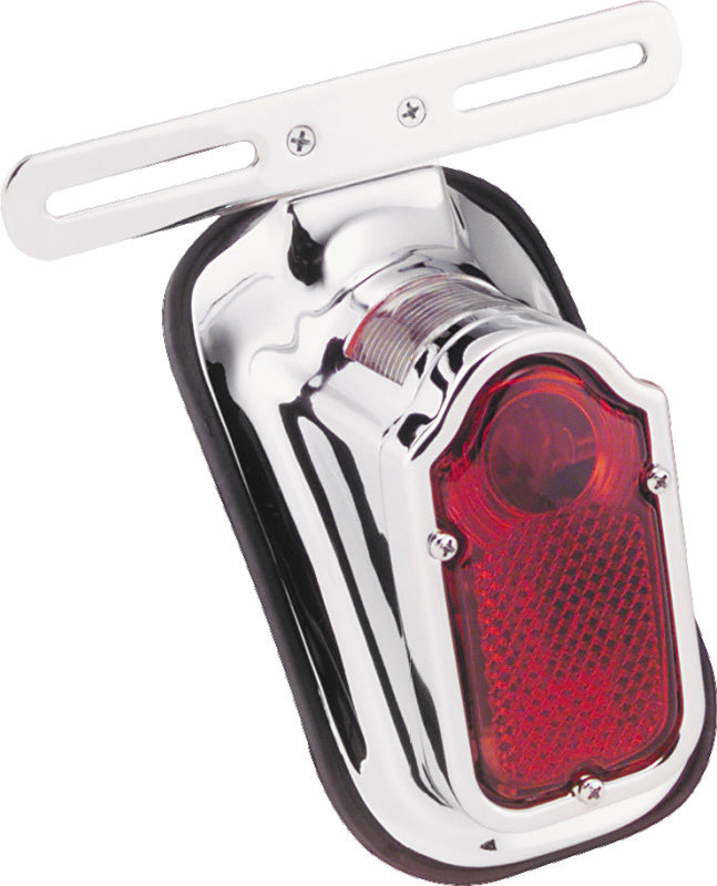 Bikers Choice 40-54 Big Twin And Custom Use Chrome Tombstone Taillight 12V Replaces H-D 68003-47T