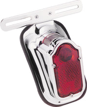 Load image into Gallery viewer, Bikers Choice 40-54 Big Twin And Custom Use Chrome Tombstone Taillight 12V Replaces H-D 68003-47T