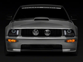 Raxiom 05-09 Ford Mustang Excluding GT500 LED Halo Projector Headlights- Blk Housing (Clear Lens)