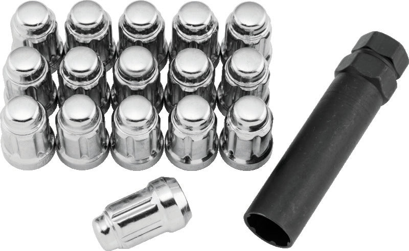 QuadBoss Spline Lug Nuts M12x1.25 65mm Black