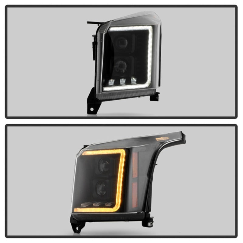 Spyder 15-20 GMC Yukon  Halogen Model Only Projector Headlights - Black (PRO-YD-GY15HALSI-SBSEQ-BK)