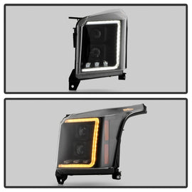 Spyder 15-20 GMC Yukon  Halogen Model Only Projector Headlights - Black (PRO-YD-GY15HALSI-SBSEQ-BK)