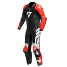 Load image into Gallery viewer, Dainese Mugello 3 Perforated D- Air 1 Pc Leather Suit Black/Fluorescent Red/White Size - 44