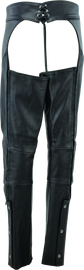 River Road Sierra Leather Chaps Black Womens - Small