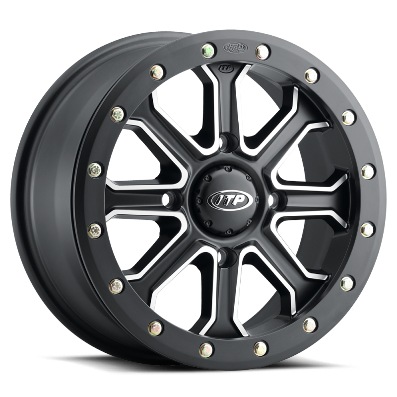 ITP Inertia Beadlock 15x7 / 4x137 BP / 50mm Offset Matte Black w/ Machined Accents Wheel