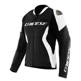 Dainese Racing 5 Leather Jacket Black/White Womens Size - 44