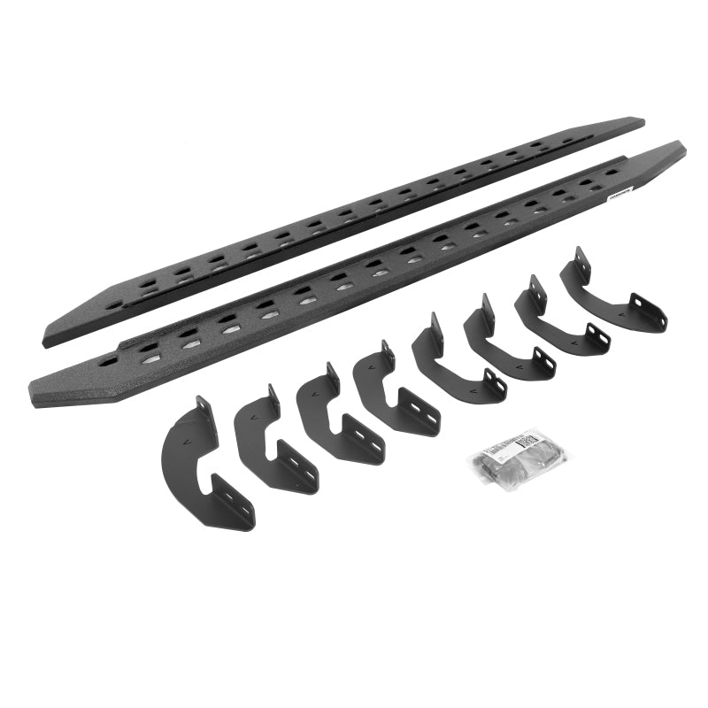 Go Rhino 2022 Toyota Tundra Crew Max RB20 Slim Running Board + Brackets - Bedliner Coating - GTR Auto
