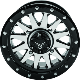 QuadBoss Wagon 14X7 4+3 4/156 Black Machined