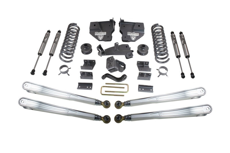 MaxTrac 14-18 RAM 2500 4WD 4in/1in MaxPro Elite Coil Lift Kit w/4-Link Arms & FOX Shocks