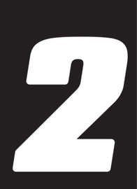 Hardline Dirt Digits 3pk 7 in. - High Gloss Number 2 - White