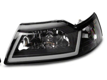 Load image into Gallery viewer, Raxiom 99-04 Ford Mustang Axial Series Headlights w/ LED Bar- Blk Housing (Clear Lens)