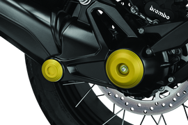 Kuryakyn Lodestar Rear Axle Sliders-BMW-Gold