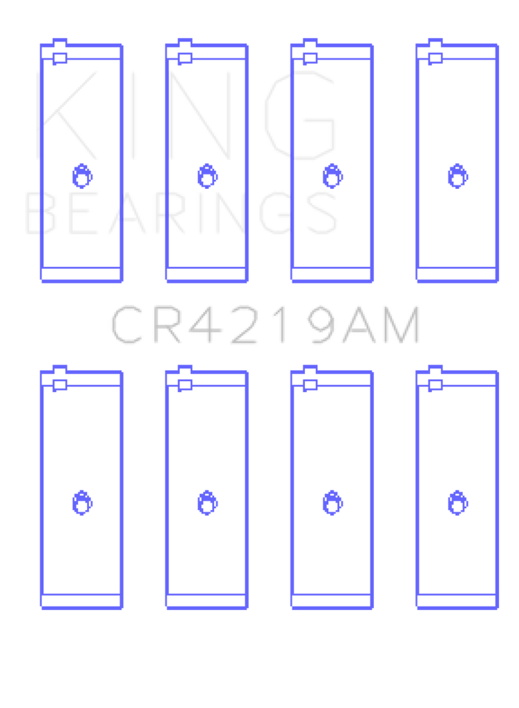 King Toyota 1RZ (Size 0.25) Connecting Rod Bearing Set