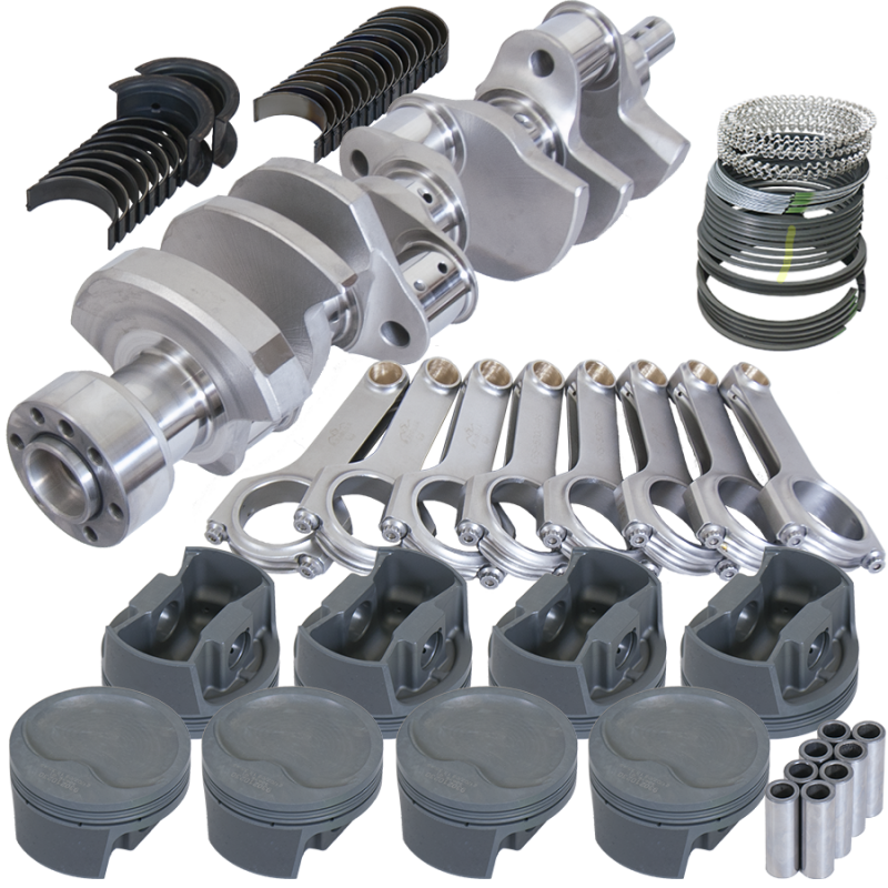 Eagle Chevy 350 1Pc 3.750in Crank 5.700in H-Beam -16cc Inv Dome 4.030in Pistons Balanced Assembly