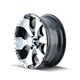 ION Type 136 15x6 / 5x114.3 BP / 0mm Offset / 83.82mm Hub Black/Machined Wheel