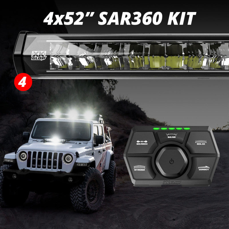 XK Glow SAR360 Light Bar Kit Emergency Search and Rescue Light System (4) 52In