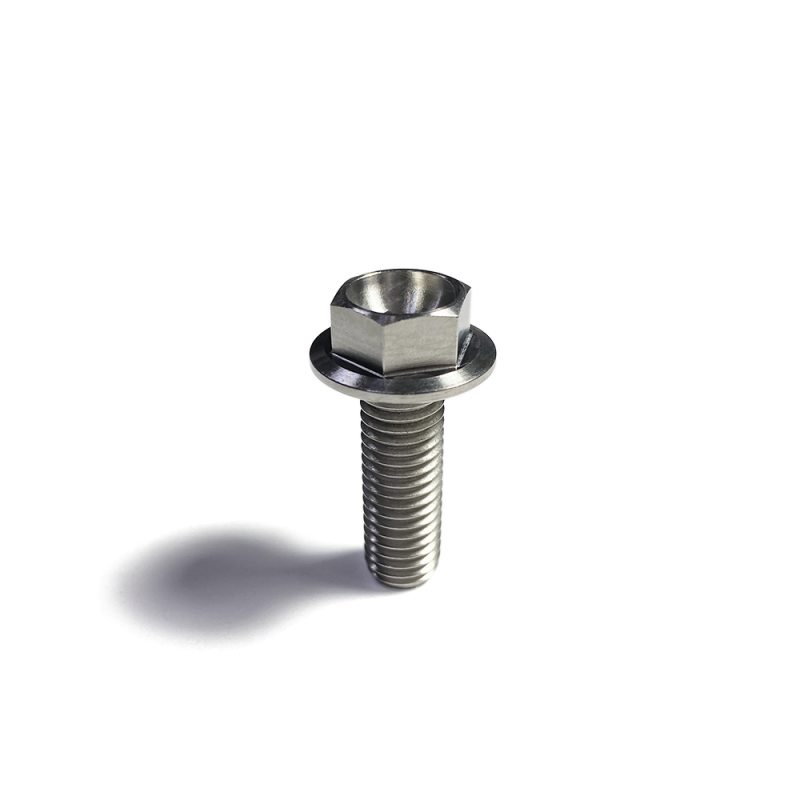 Ticon Industries Titanium Bolt Flanged M12x25x1.5TP 17mm 6pt Head