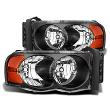 Load image into Gallery viewer, Raxiom 02-05 Dodge RAM 1500 Crystal Headlights- Black Housing (Clear Lens)