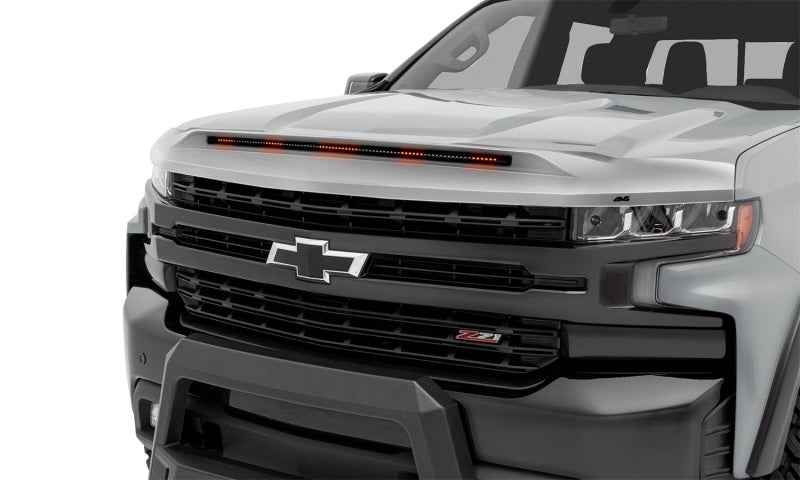 AVS 19-23 Chev Silverado 1500 (Excl 22-23 ZR2/TB) Aeroskin LightShield Pro ColorMtch - Slvr Ice Met.