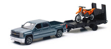 Load image into Gallery viewer, New Ray Toys Chevy Silverado Pickup with Dirt Bike/ Scale - 1:43