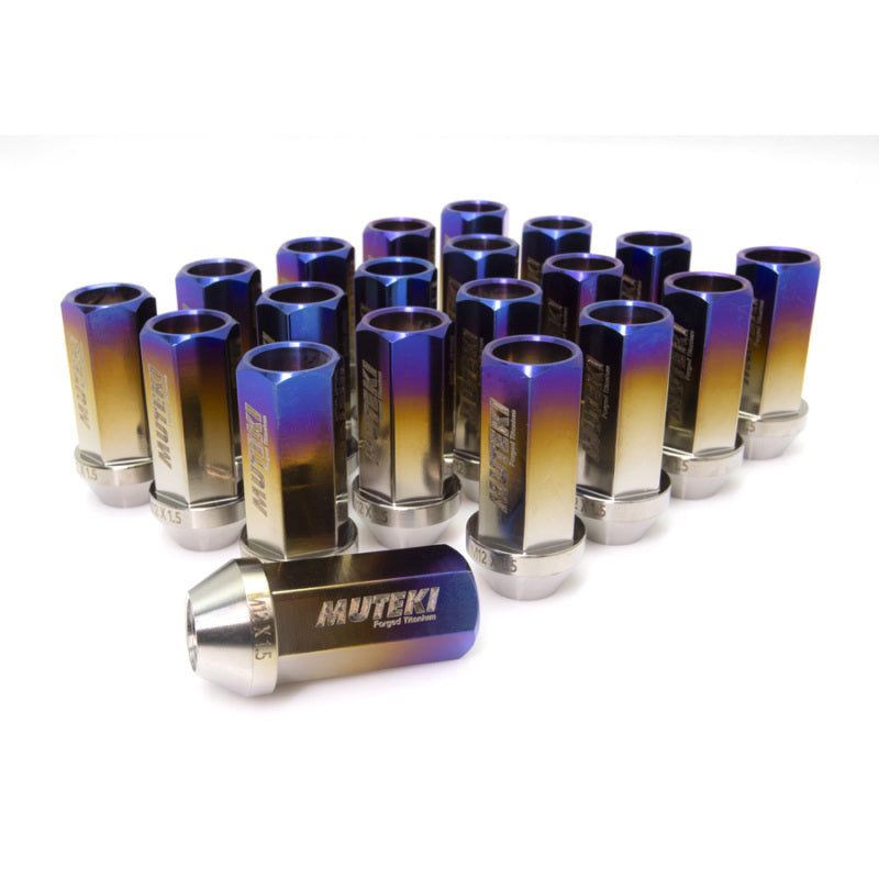 Wheel Mate Muteki Open End Lug Nuts - Burned Titanium 14x1.50