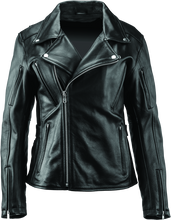 Load image into Gallery viewer, Kuryakyn Leather By River Road Ironclad Classic Leather Jacket Black Womens - 3XL