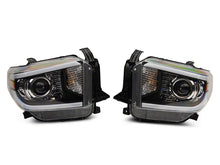 Load image into Gallery viewer, Raxiom 14-21 Toyota Tundra Axial Projector Headlights w/ SEQL LED Bar- Blk Housing (Clear Lens)