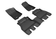 Load image into Gallery viewer, 3D MAXpider 2018-2020 Jeep Wrangler JL Unlimited Kagu 1st &amp; 2nd Row Floormats - Black