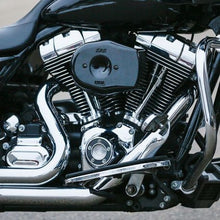 Load image into Gallery viewer, S&amp;S Cycle 08-16 Touring/16-17 Softail Models Stealth Air Cleaner Kit w/ Black Tribute Cover