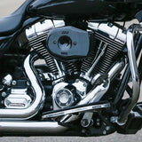 S&S Cycle 08-16 Touring/16-17 Softail Models Stealth Air Cleaner Kit w/ Black Tribute Cover