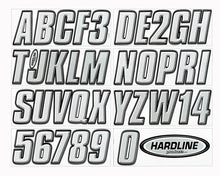 Load image into Gallery viewer, Hardline Boat Lettering Registration Kit 3 in. - 800 Silver/Black